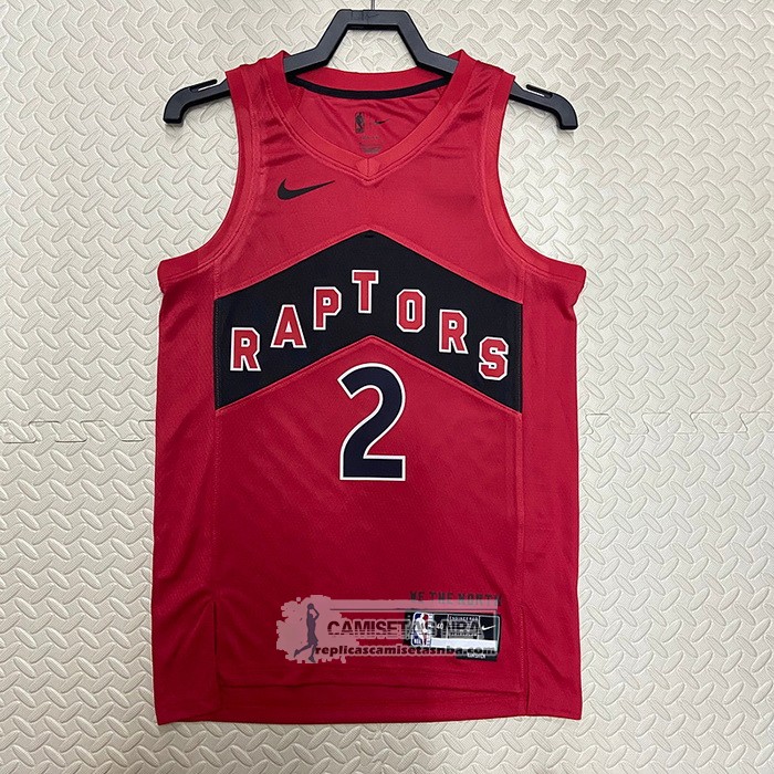 Camiseta Toronto Raptors Kawhi Leonard NO 2 Icon 2022-23 Rojo